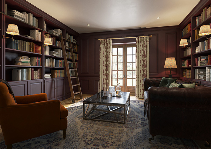 Construct, Dark Crimson - Made to Measure Curtains - Image 8